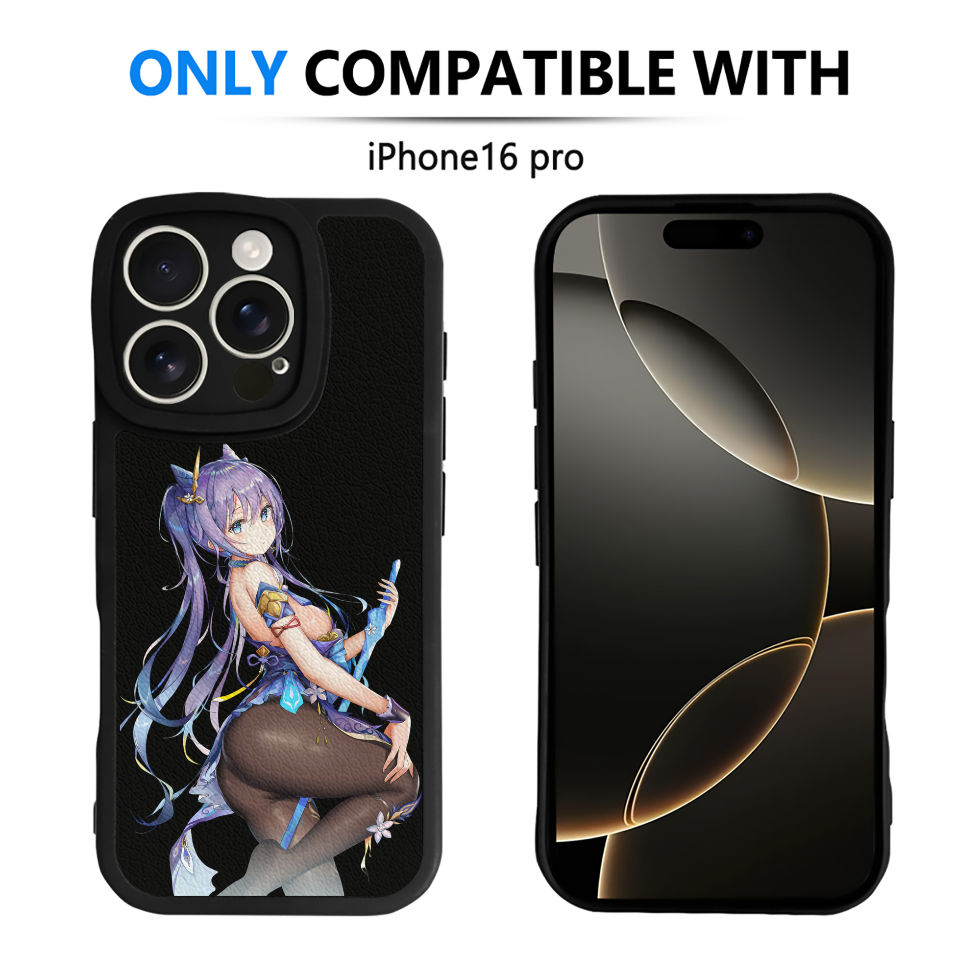 げんし神 刻晴 こくせい genshin Kokusei 【iPhone 16シリーズ対応】シリコンスマホケース（レザー調） 材質：シリコン